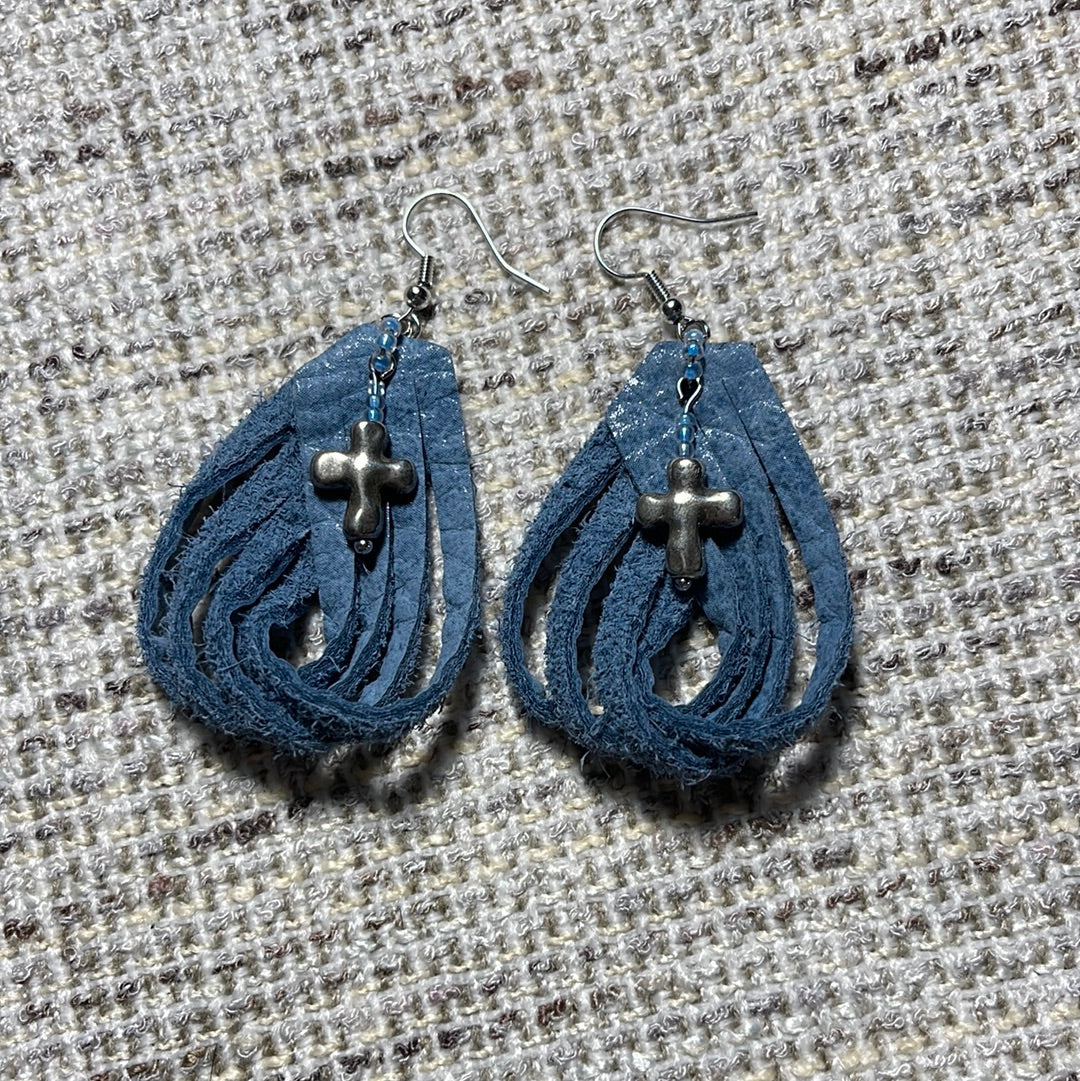 Earrings w/ Cross charm