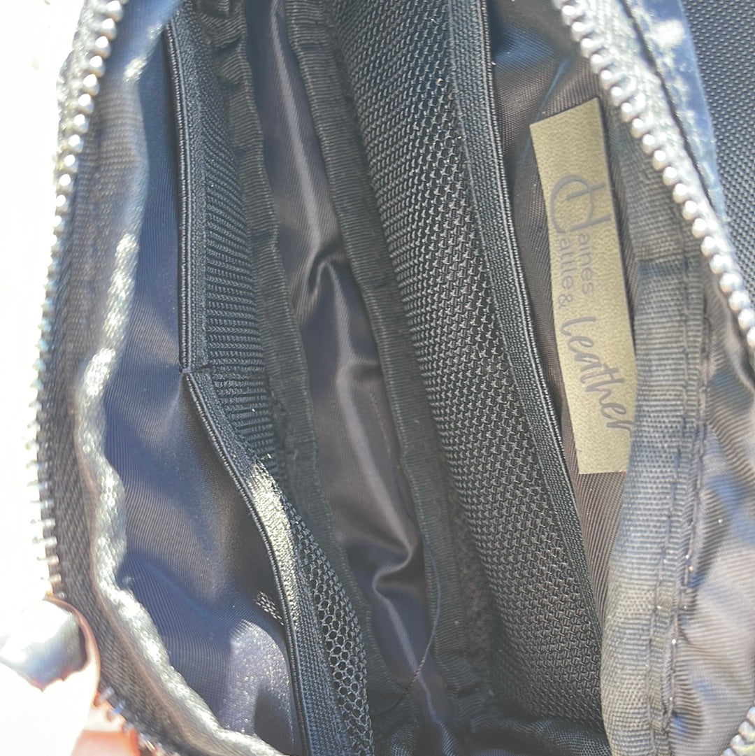 Show cattle belt bag w/ fringe